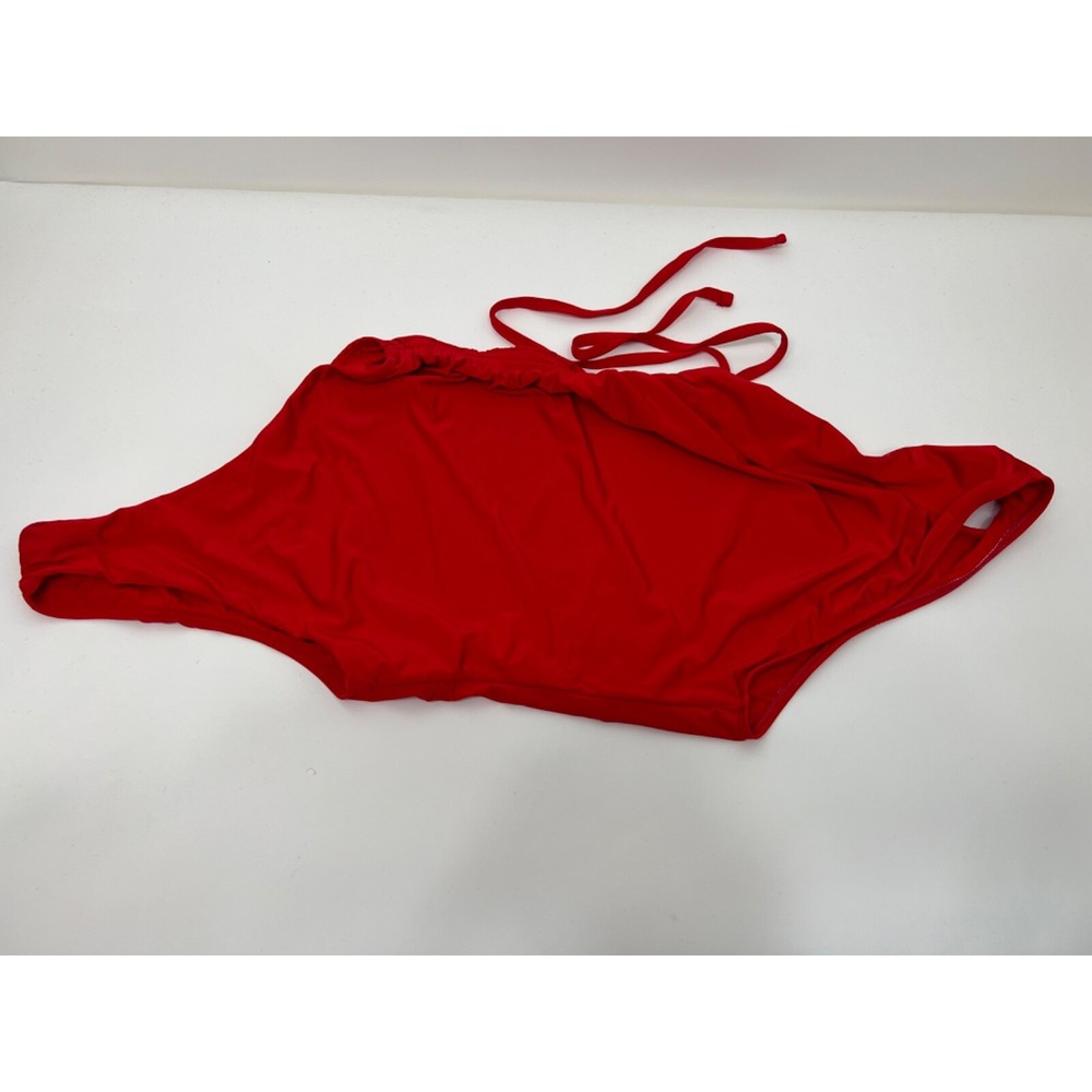 Asos Design Swim Red One Piece Bathing Suit One Shoulder Womens Size 0 US, 4 UK